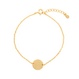 PULSERA MEDALLA 12MM PARA GRABAR BAÑADA EN ORO