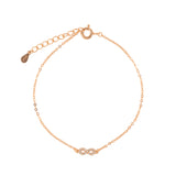 PULSERA INFINITO BAÑADA EN ORO ROSADO