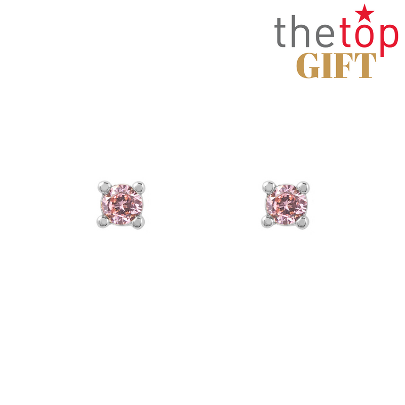 AROS TIARA ROSE BAÑADOS EN ORO BLANCO - ⭐ THE TOP ⭐ | BOAZ JOYAS