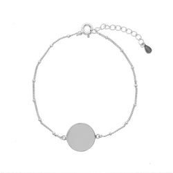 PULSERA MEDALLA 14MM PARA GRABAR PLATA | BOAZ JOYAS