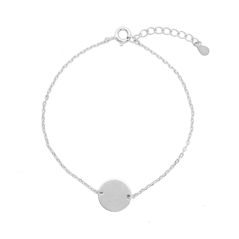 PULSERA MEDALLA 12MM PARA GRABAR PLATA | BOAZ JOYAS