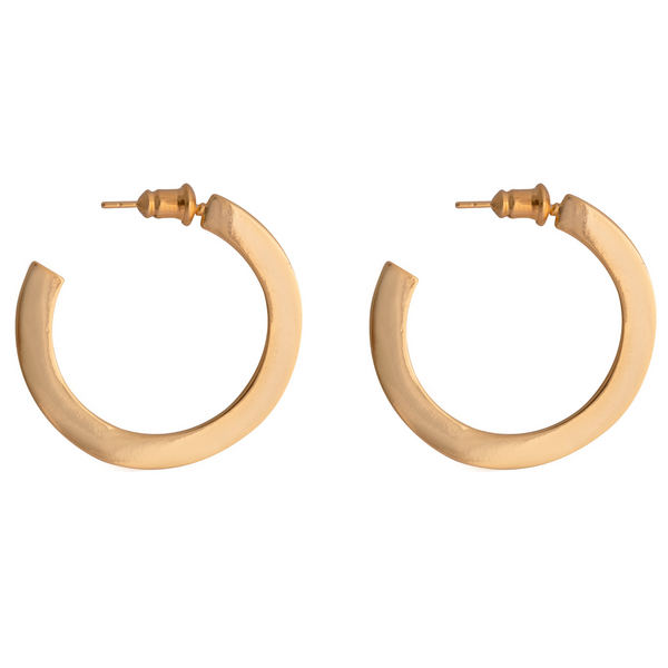 ARGOLLAS AILA 30MM BAÑADAS EN ORO | BOAZ JOYAS