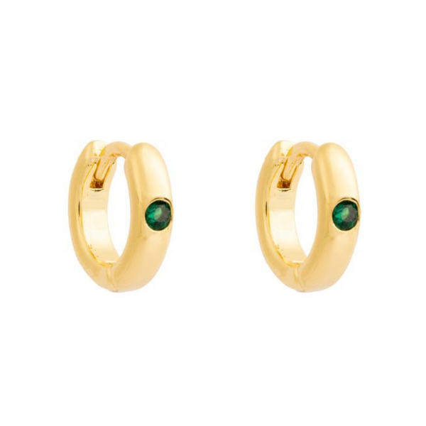 ARGOLLAS ALI GREEN BAÑADAS EN ORO | BOAZ JOYAS