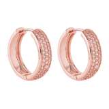 ARGOLLAS ARIA 18MM BAÑADAS EN ORO ROSADO