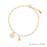 PULSERA MARGARITA BAÑADA EN ORO